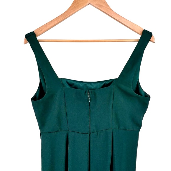 Lulus NWT Glamorous Disposition Emerald Green Ruched Maxi Dress Sz XL Front Slit - Picture 9 of 15